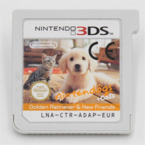 Nintendogs + Cats Golden Retriever & New Friends - Cartridge - Nintendo 3DS (A Grade) (Genbrug)